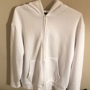 Never worn basic white jacket/hoodie ‼️